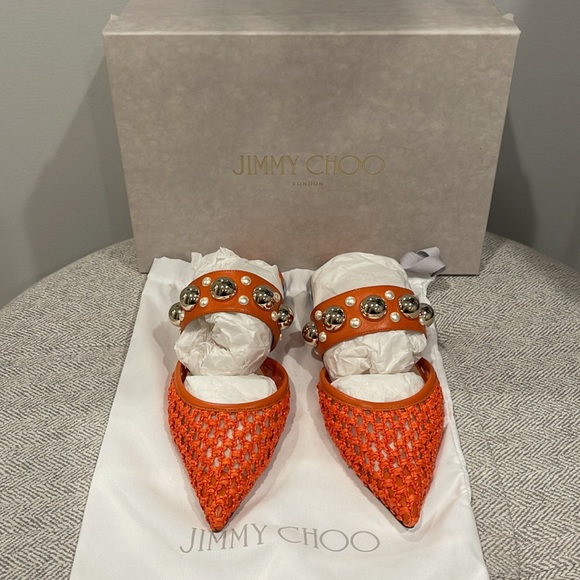 Jimmy Choo
Basette Raffia & Leather Flat - Picture 6 of 8